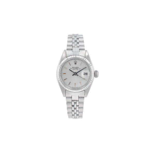 Rolex Datejust 6917 26mm Silver Index Dial Fluted Bezel Jubilee Band - Picture 1 of 9